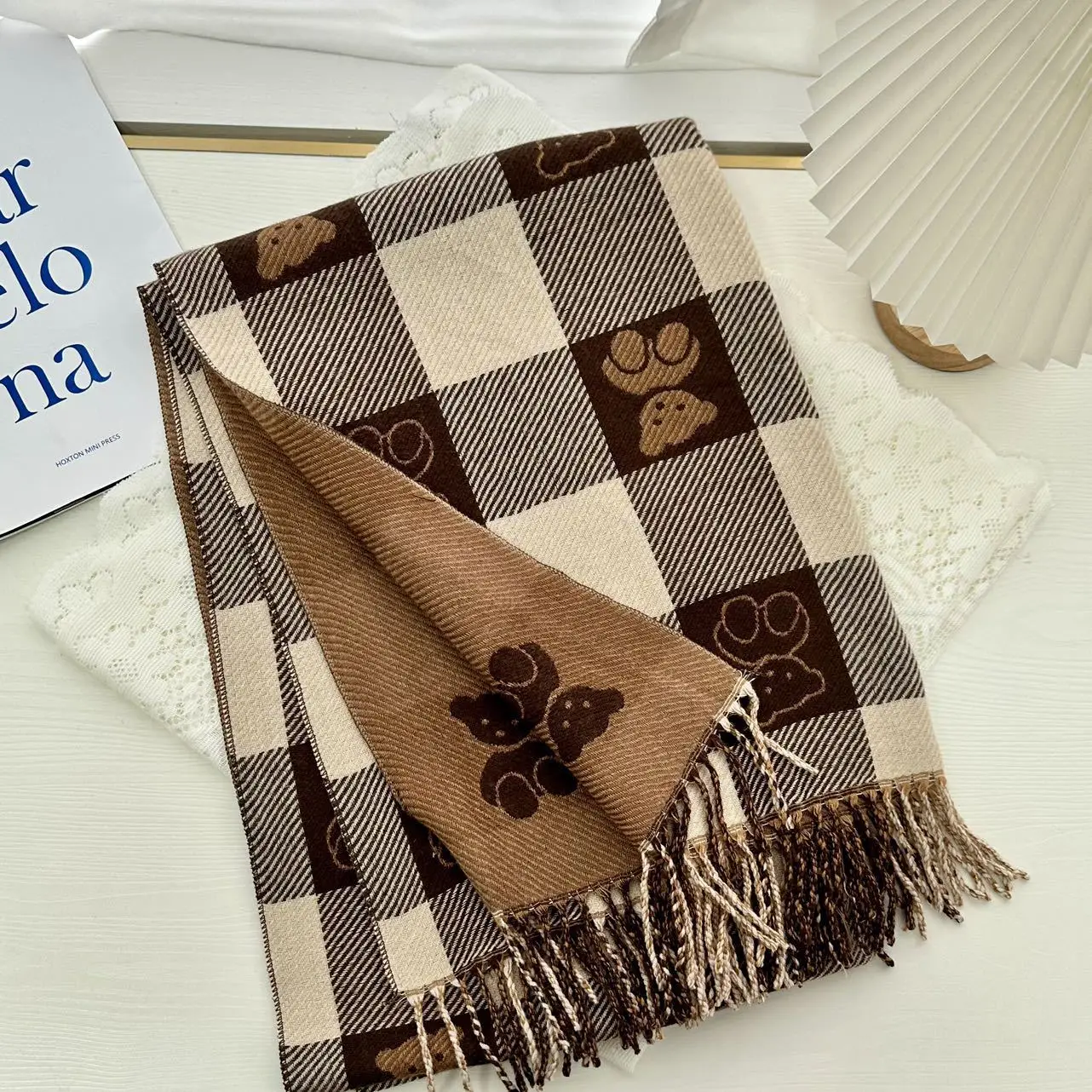 2025 Luxury Winter Cashmere Scarf Women New Design Warm Pashmina Long Tassel Scarves Female Print Shawl Thick Foulard Bufanda
