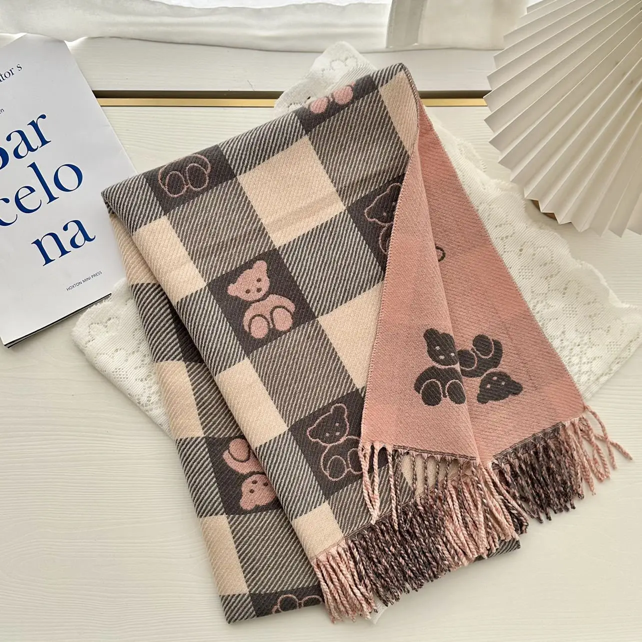 2025 Luxury Winter Cashmere Scarf Women New Design Warm Pashmina Long Tassel Scarves Female Print Shawl Thick Foulard Bufanda