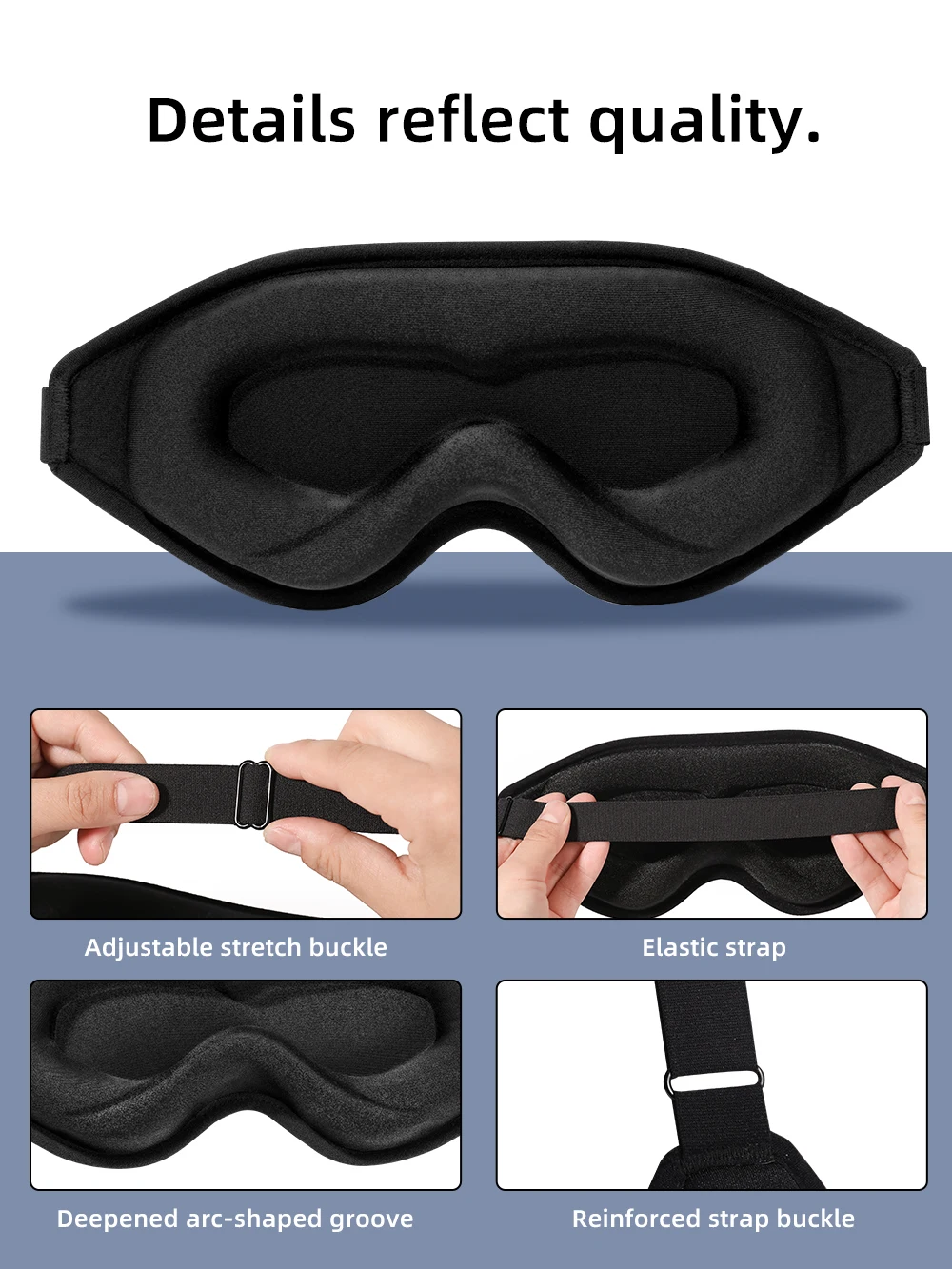 New 3D Sleep Eye Mask, Stereoscopic Men's and Women's Light Blocking Sleep Eye Mask, Travel Eye Mask