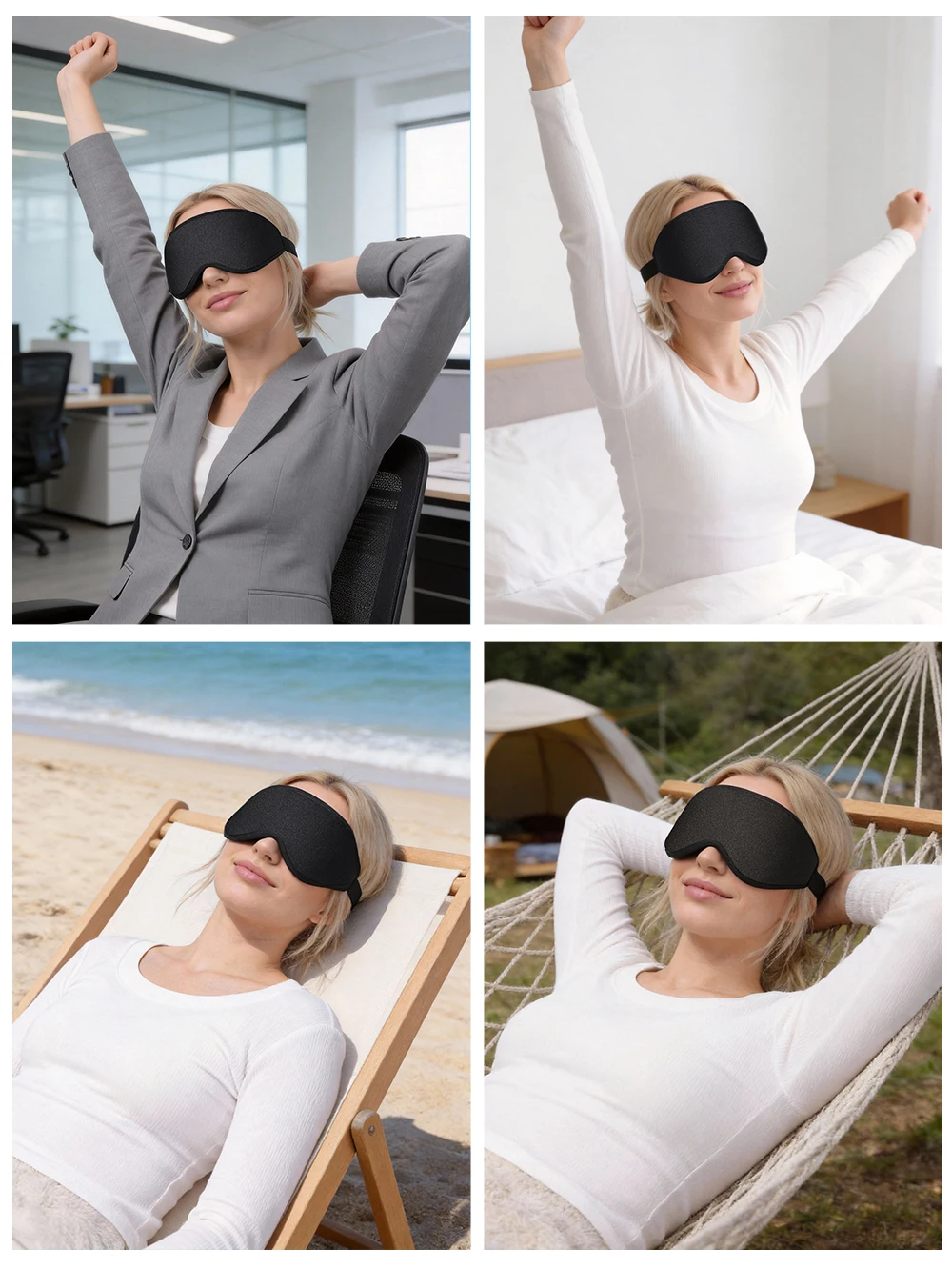 New 3D Sleep Eye Mask, Stereoscopic Men's and Women's Light Blocking Sleep Eye Mask, Travel Eye Mask