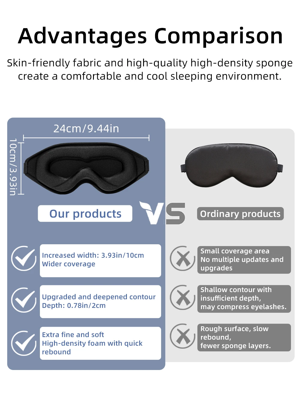 New 3D Sleep Eye Mask, Stereoscopic Men's and Women's Light Blocking Sleep Eye Mask, Travel Eye Mask