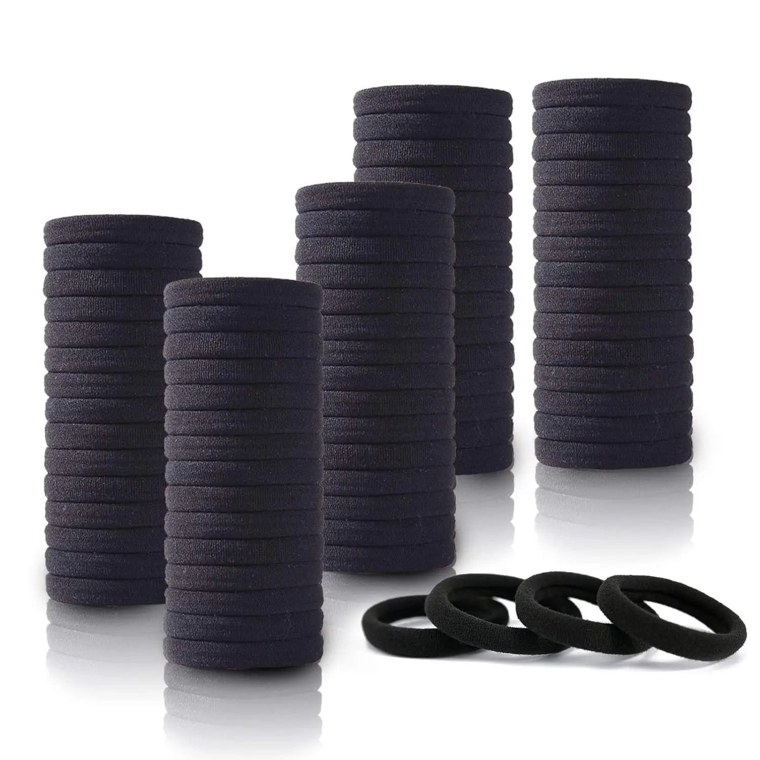 10/30/50pcs 4MM Black Ponytail Holder Elastic Hair Bands Scrunchies For Women Men Girl Lady Hairband Leagues Headband Accessory