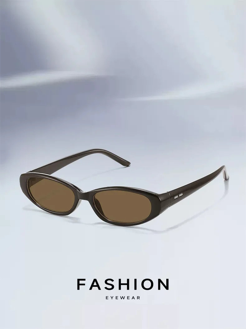 Brand Design Star Small Oval Sunglasses for Women Men Y2k Narrow Rectangle Sun Glasses Vintage Hip Hop Outdoor Sports Shades