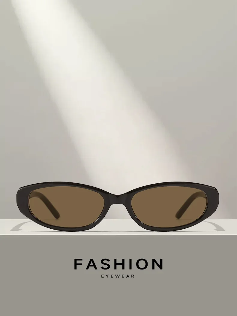 Brand Design Star Small Oval Sunglasses for Women Men Y2k Narrow Rectangle Sun Glasses Vintage Hip Hop Outdoor Sports Shades