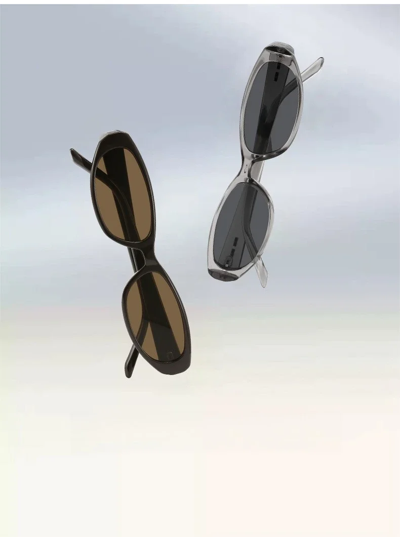 Brand Design Star Small Oval Sunglasses for Women Men Y2k Narrow Rectangle Sun Glasses Vintage Hip Hop Outdoor Sports Shades