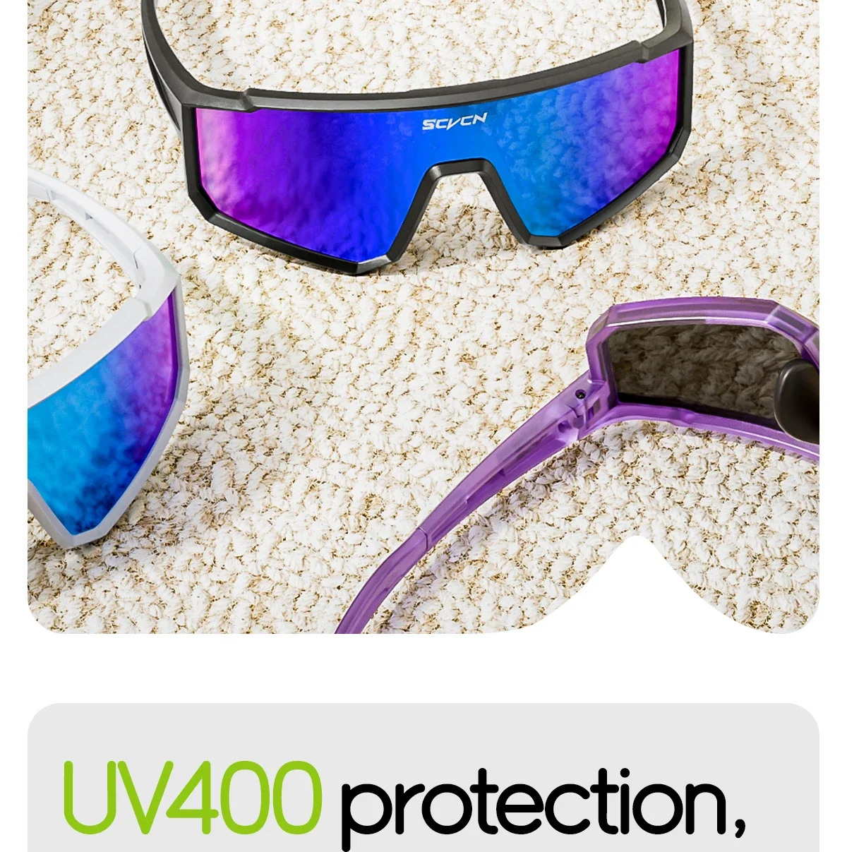 SCVCN Kids Fashion Sunglasses Photochromic UV400 Baseball Glasses Cycling Glasses for Boys Girls Camping Hiking Eyewear 2026