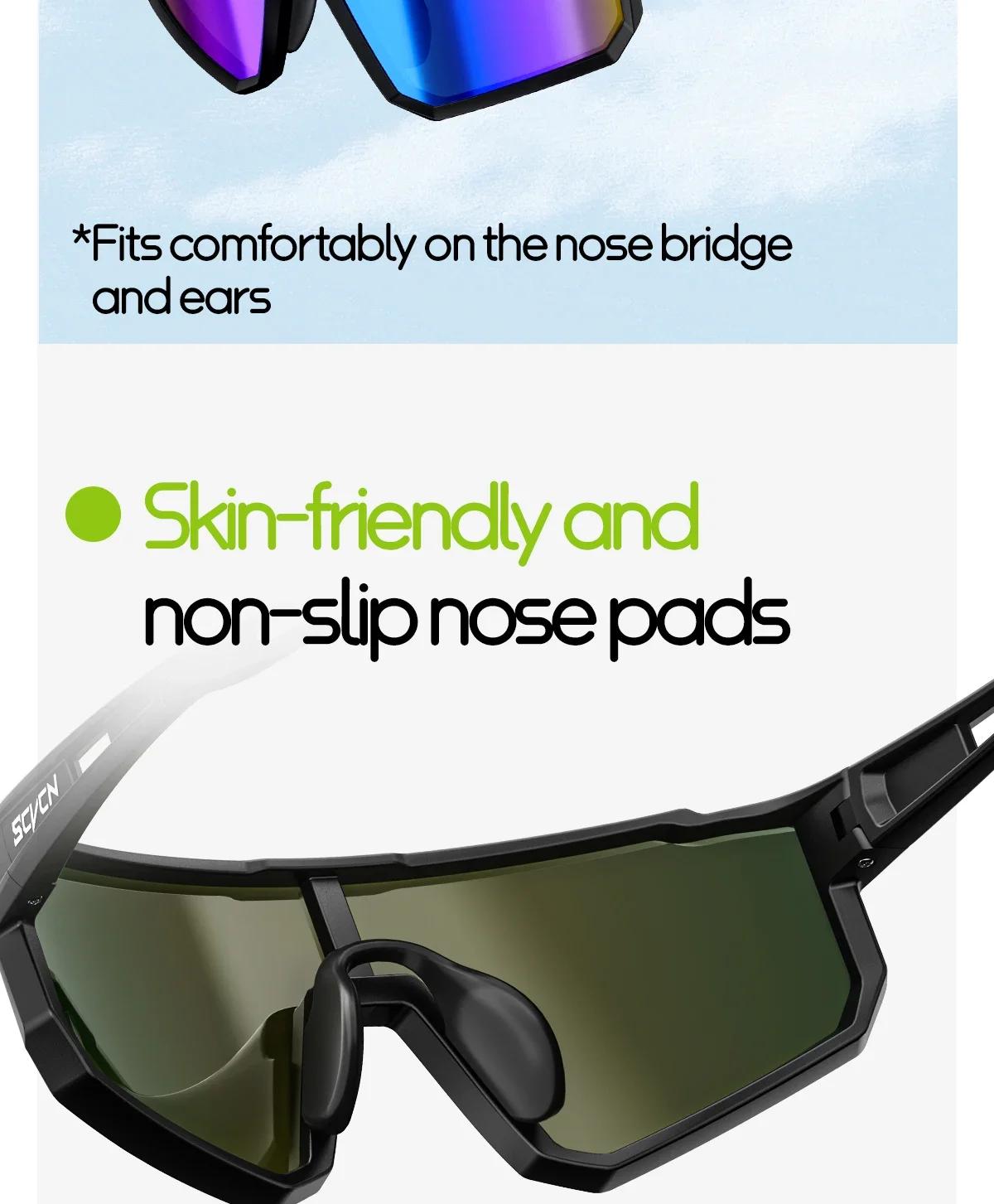 SCVCN Kids Fashion Sunglasses Photochromic UV400 Baseball Glasses Cycling Glasses for Boys Girls Camping Hiking Eyewear 2026