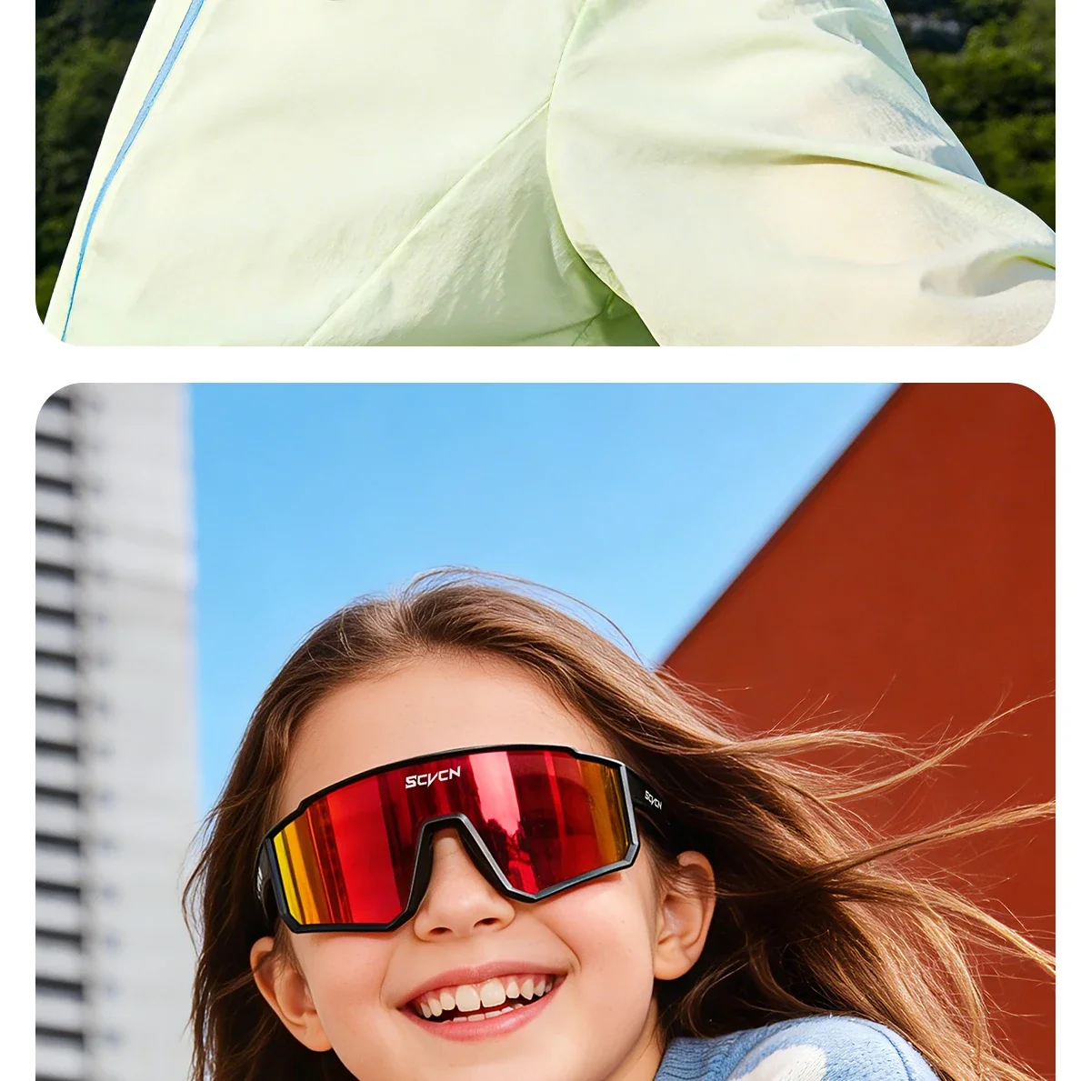 SCVCN Kids Fashion Sunglasses Photochromic UV400 Baseball Glasses Cycling Glasses for Boys Girls Camping Hiking Eyewear 2026