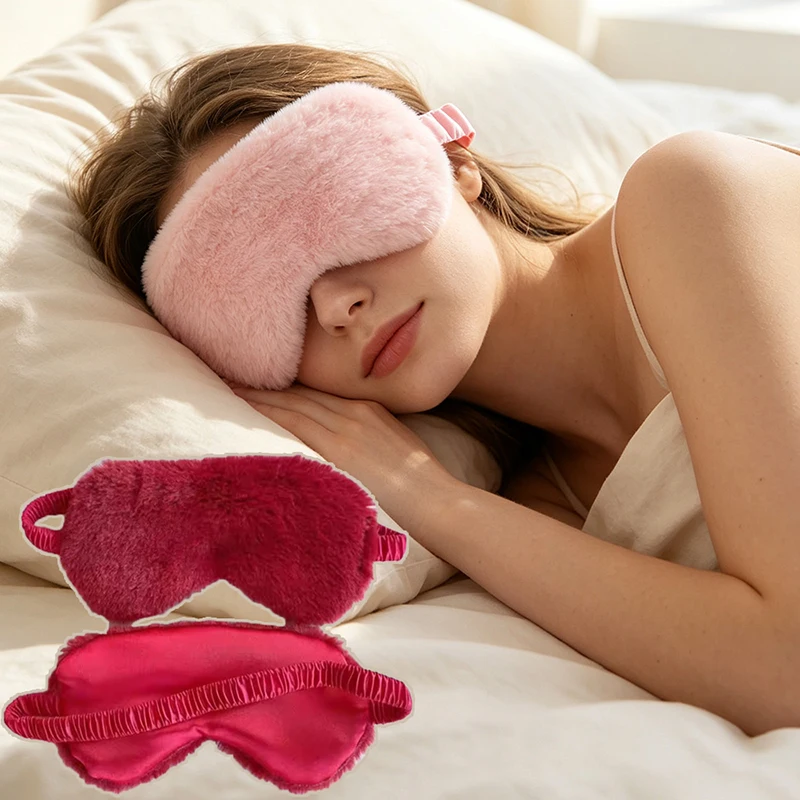 Sleeping Mask Sleeping Blindfold Soft Plush Eye Masks Cute Love Cloud Eye Cover Plush Mask Eyepatch Nap Health Eye Cover