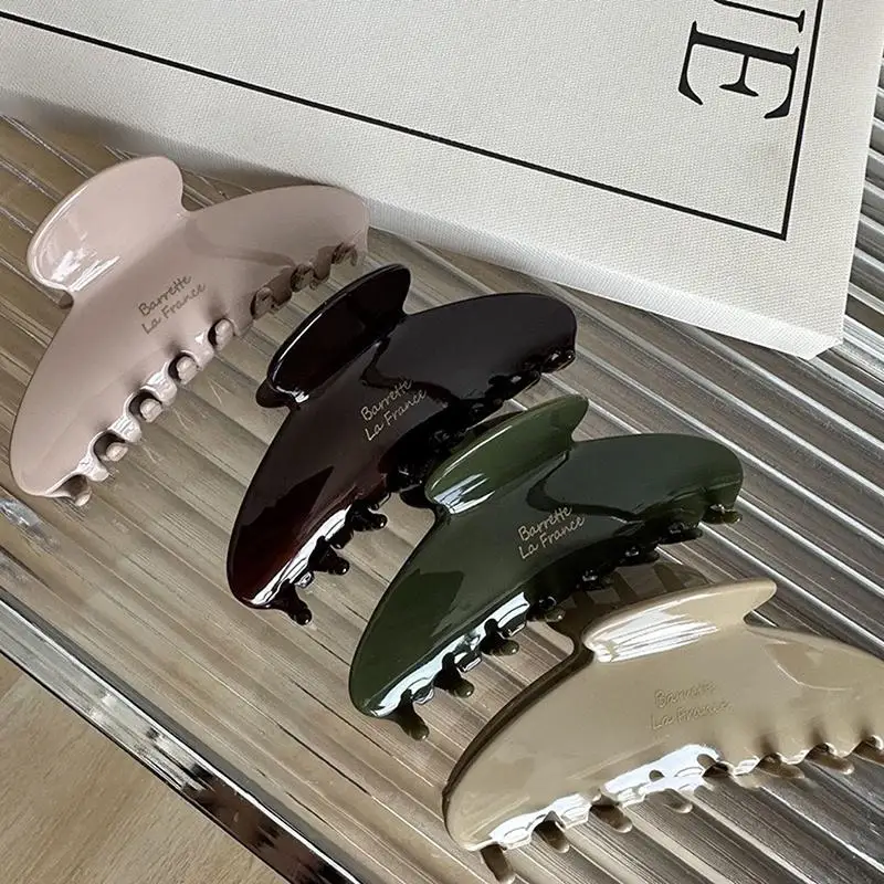 Large Hair Claw Clip Acetate Material Retro Korean Style For Everyday Activities Simple Sophisticated Elegant Women's Hair Clip