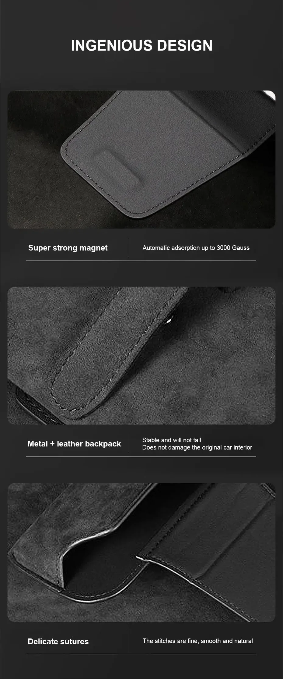 MJYIWANG Car Glasses Case Premium Suede/Leatherette Auto Sun Visor Glasses Holder Sunglasses Protective Case for Car Accessories