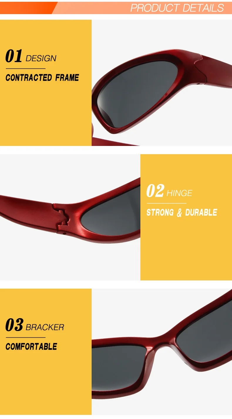 Y2k New Punk Sports Sunglasses For Men Women Luxury Brand Designer Sun Glasses Men's Fashion Vintage Shades  Goggle Eyewear