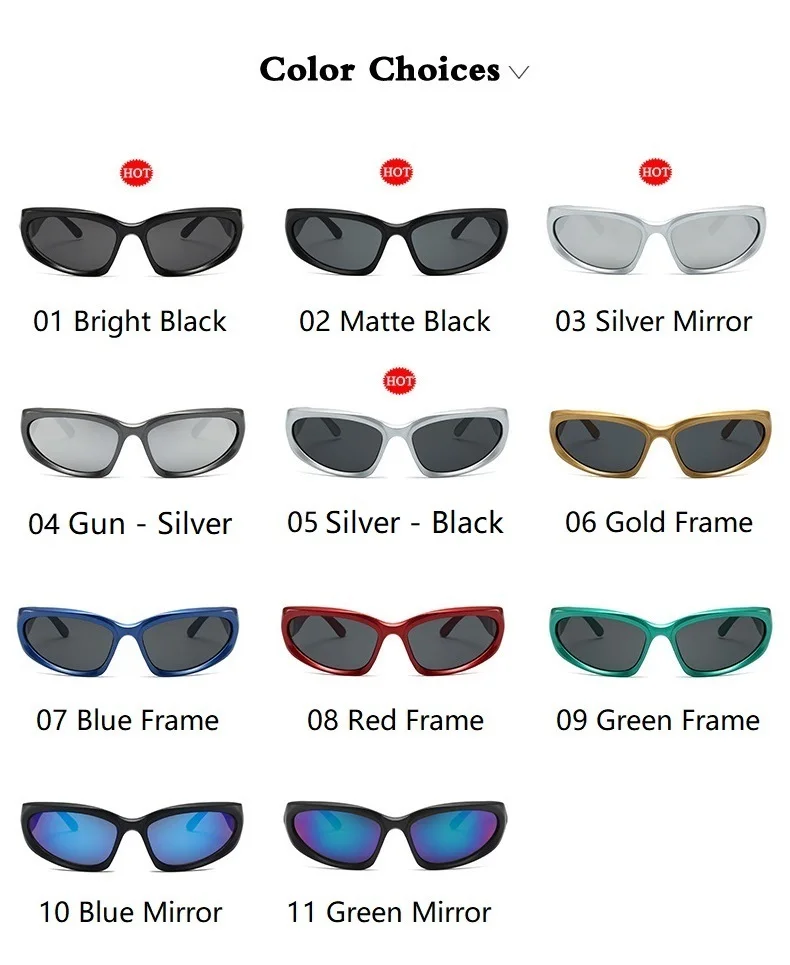 Y2k New Punk Sports Sunglasses For Men Women Luxury Brand Designer Sun Glasses Men's Fashion Vintage Shades  Goggle Eyewear
