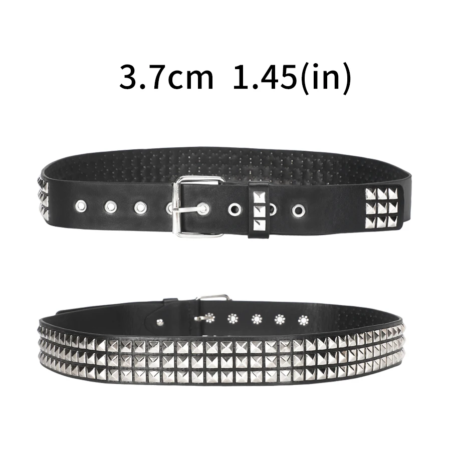 Trend Rivet Belt Heavy Metal Belt Men Women Punk Nightclub Rock Style Belt Jeans Belt Y2K Belt Fashion Decoration Women' Belt