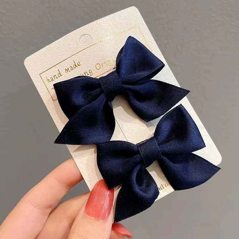 2PCS New Cute Bow Headgear Sweet Little Girl Hair Accessories Summer Girls Net Red Clips Baby Hairpins Children Hair Clips Gifts