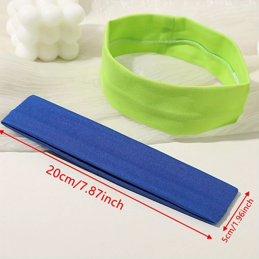 10PCS Women'S Elastic Headbands, Made of Woven Polyester, Non-Slip, Sweat-Absorbing, Suitable for Yoga, Running, And Sports