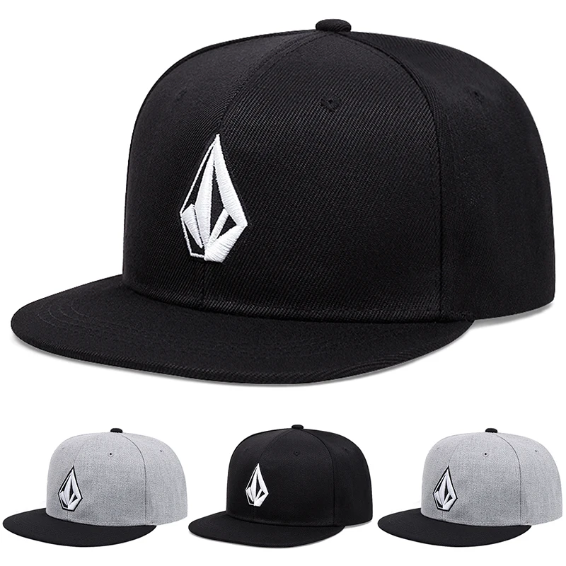 2025 Simple New Flat brimmed Hat with Diamond Embroidery Street Pop Hip Hop Hat Daily Leisure Sunshade Hat Baseball Hat Unisex