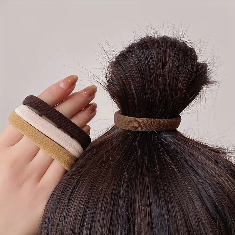 20pcs/can High Elastic Hair Ring French Style Bands Tie Thickened Hair Rope Basic Simple Head Rope For Women Girls Iddal Choice
