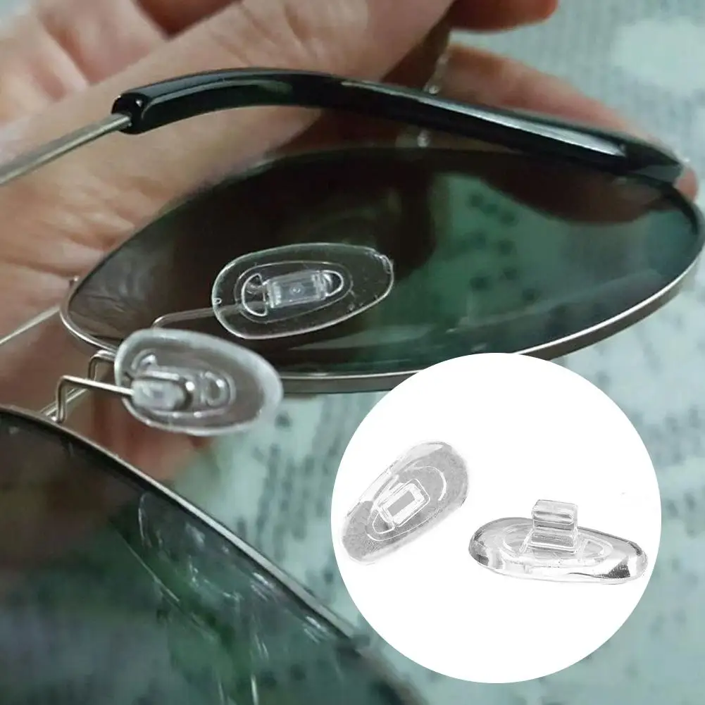 10pcs(5Pairs)Premium Silicone Nose Pads for Glasses – Soft Air Cushion, Screw-On Design, Comfort & Grip Enhancer