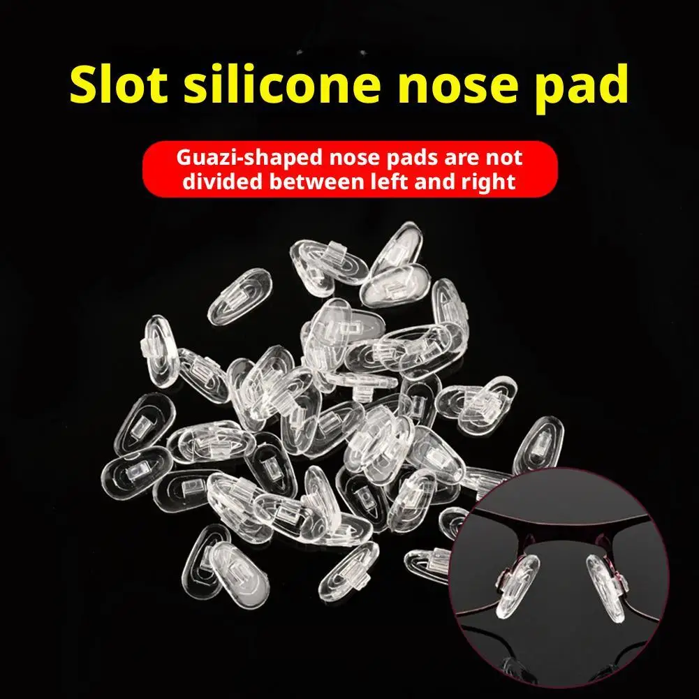 10pcs(5Pairs)Premium Silicone Nose Pads for Glasses – Soft Air Cushion, Screw-On Design, Comfort & Grip Enhancer