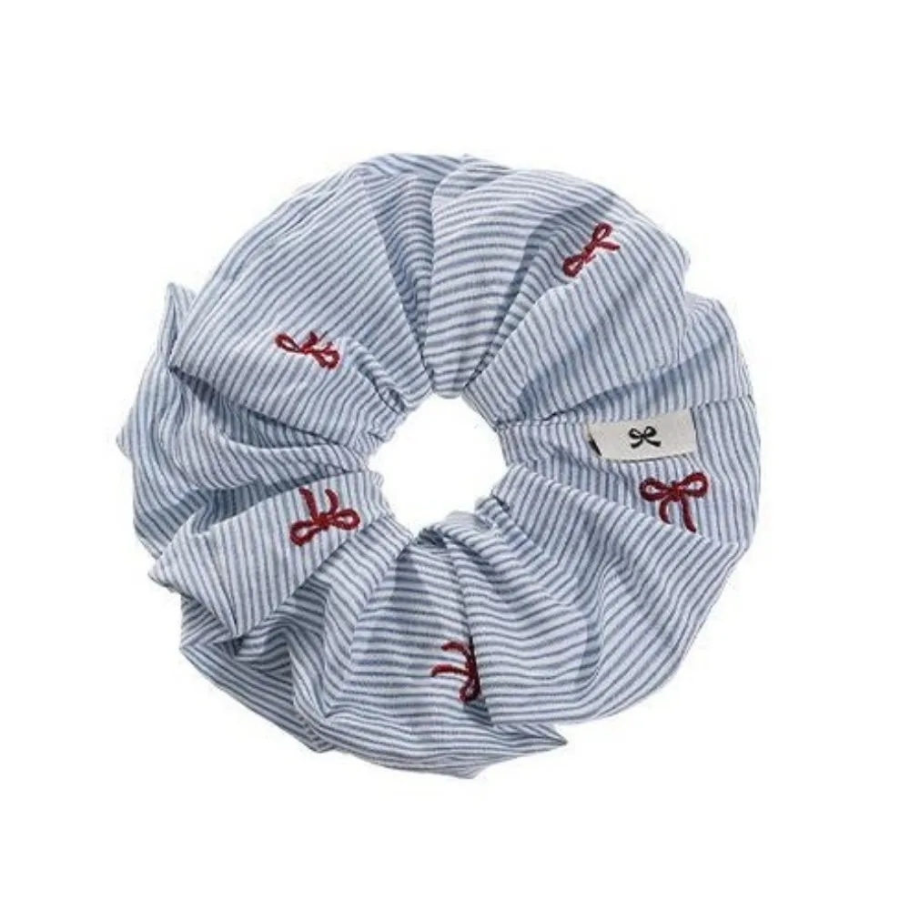 2 pieces of exquisite Korean style blue striped bow cherry tight headband fashionable new hair accessory styling fixed props