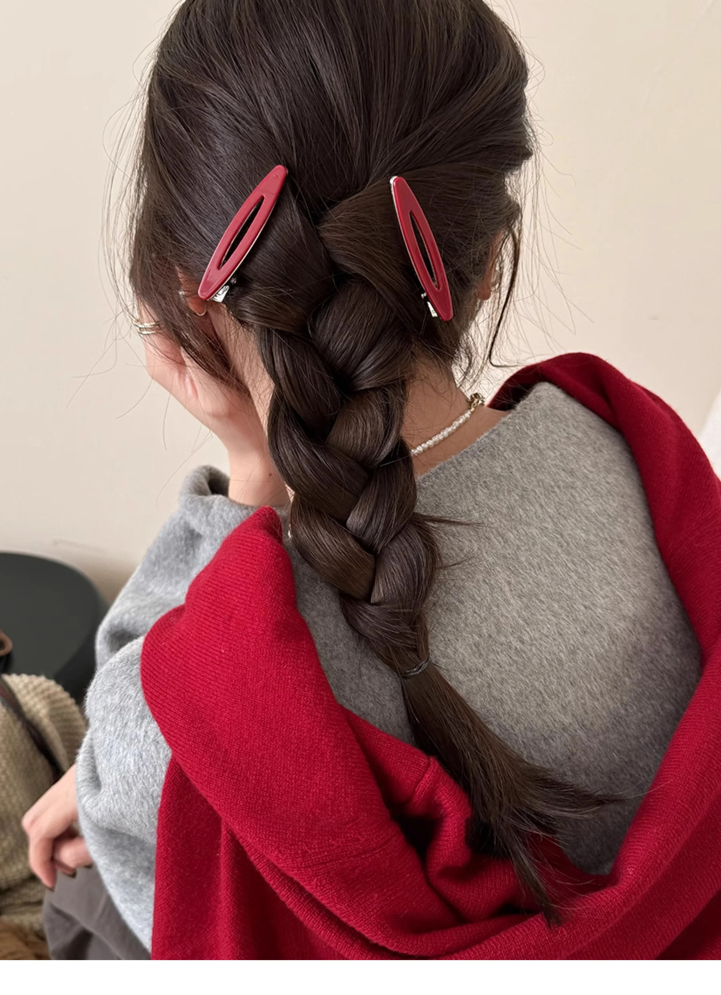 2pcs/set Acetate Hair Clips Hollowed Oval Geometric Barrettes Side Pins Hairpin Women Hair Accessories