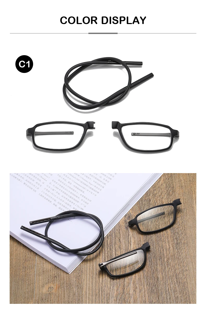 DML Ultralight Reading Glasses Menr Reading Glasses Hanging Stretch Women Anti-fatigue Presbyopia Unise Glasses Diopter +1.5+4.0