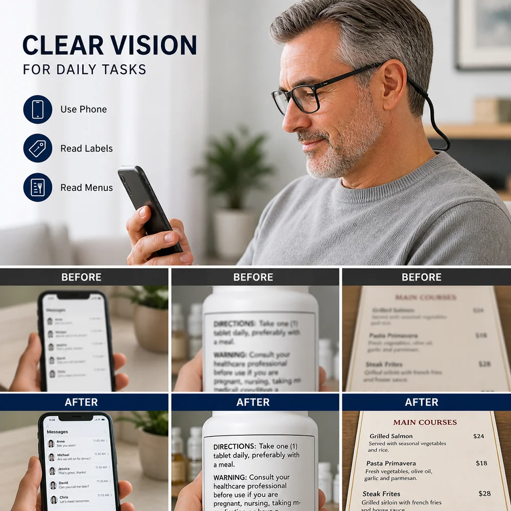 DML Ultralight Reading Glasses Menr Reading Glasses Hanging Stretch Women Anti-fatigue Presbyopia Unise Glasses Diopter +1.5+4.0
