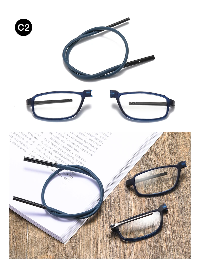 DML Ultralight Reading Glasses Menr Reading Glasses Hanging Stretch Women Anti-fatigue Presbyopia Unise Glasses Diopter +1.5+4.0