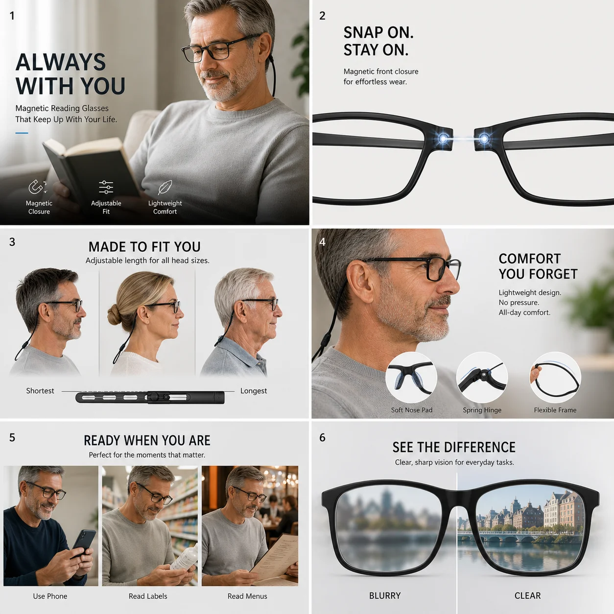 DML Ultralight Reading Glasses Menr Reading Glasses Hanging Stretch Women Anti-fatigue Presbyopia Unise Glasses Diopter +1.5+4.0