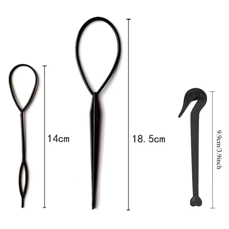 2 in1 Hair Loop Braiding Tool Set French Dutch Braid Maker 1 Elastic Band Remover Cutter DIY Hair Styling Tools Kit for Women