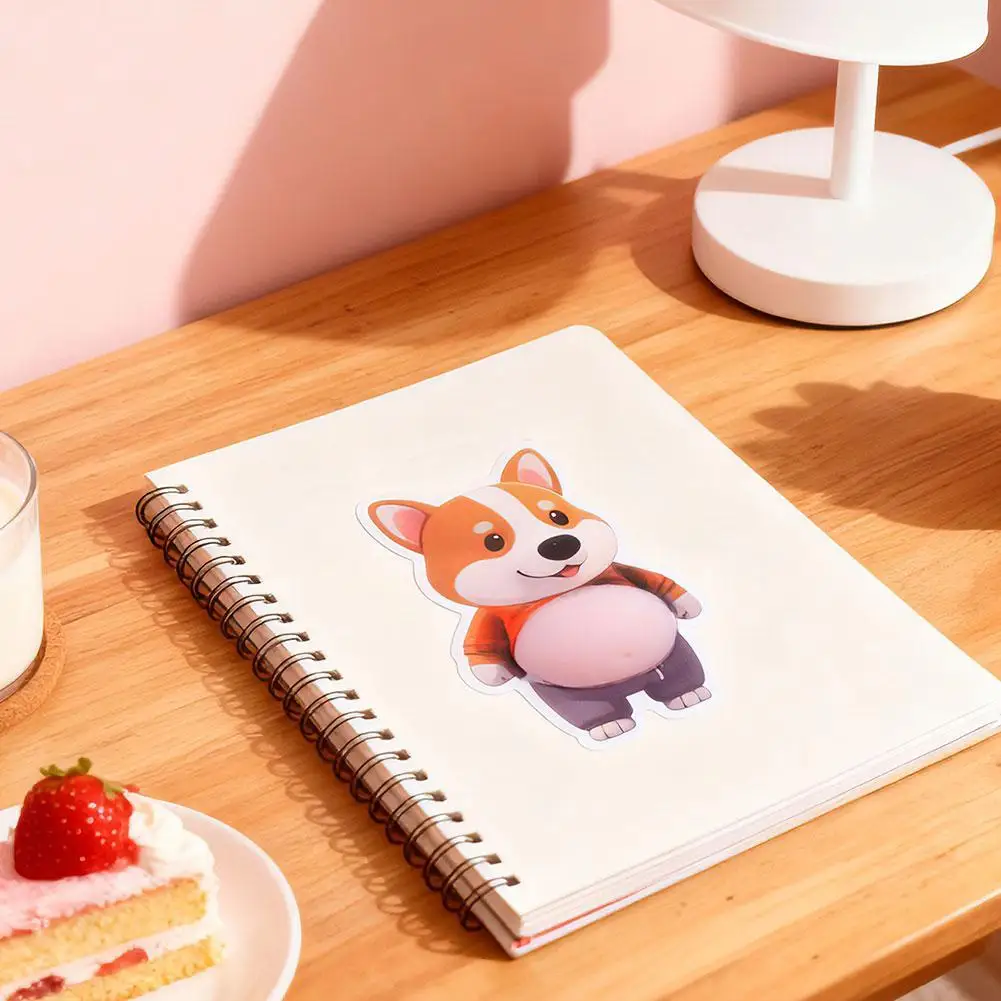 Cute Puppy 3D Puffy Stickers, Squeezeable 3D Soft Cute Belly Dog Stickers for Phone Case Notebook Scrapbooking DIY Decoration