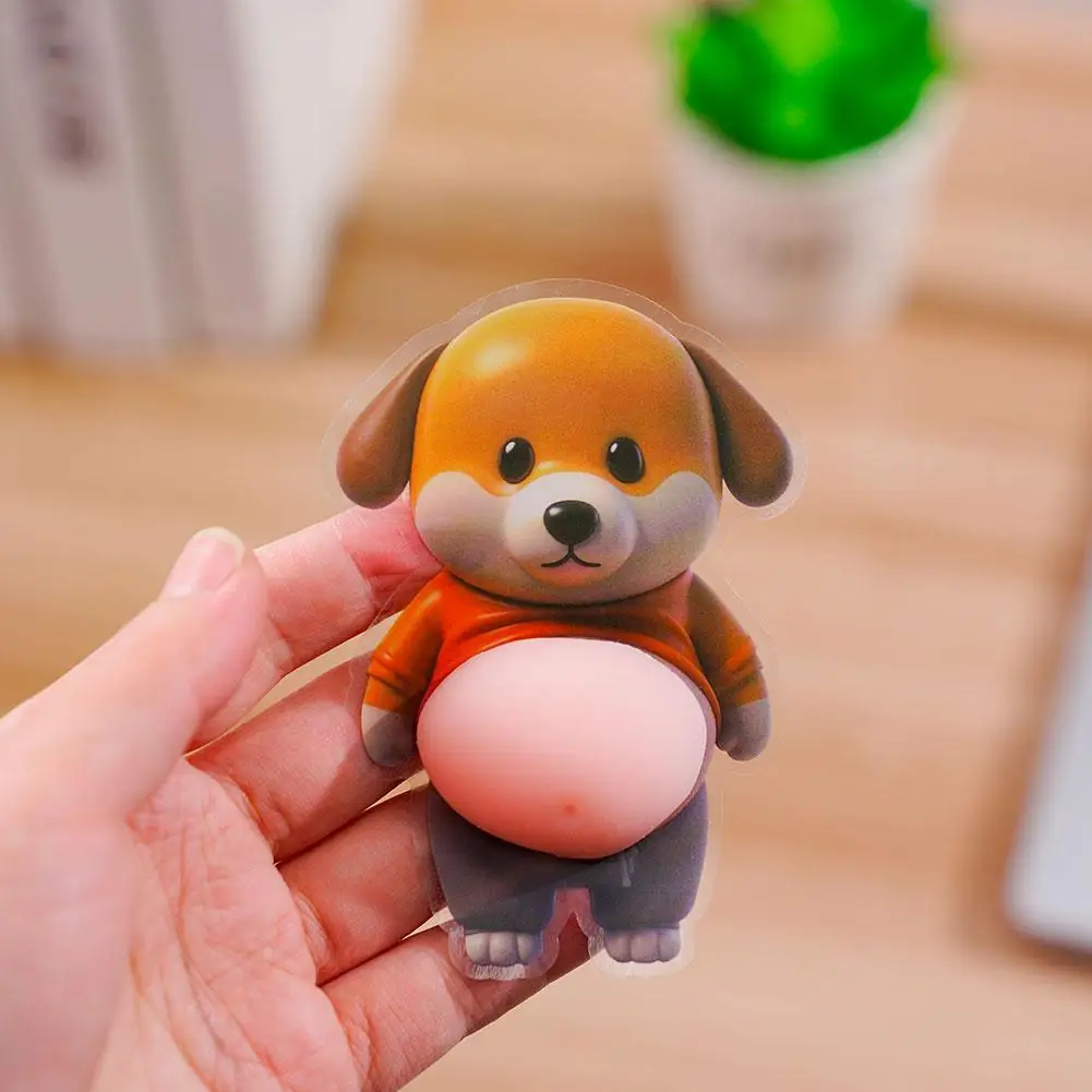 Cute Puppy 3D Puffy Stickers, Squeezeable 3D Soft Cute Belly Dog Stickers for Phone Case Notebook Scrapbooking DIY Decoration