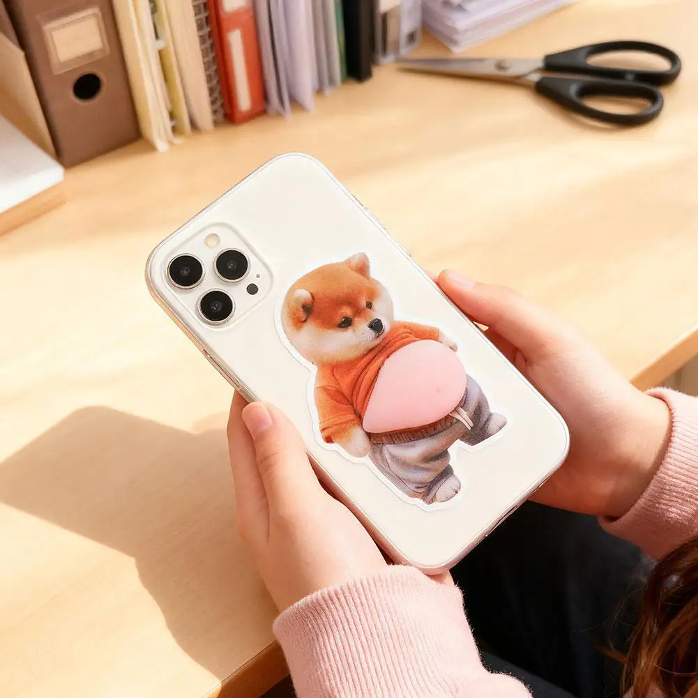 Cute Puppy 3D Puffy Stickers, Squeezeable 3D Soft Cute Belly Dog Stickers for Phone Case Notebook Scrapbooking DIY Decoration