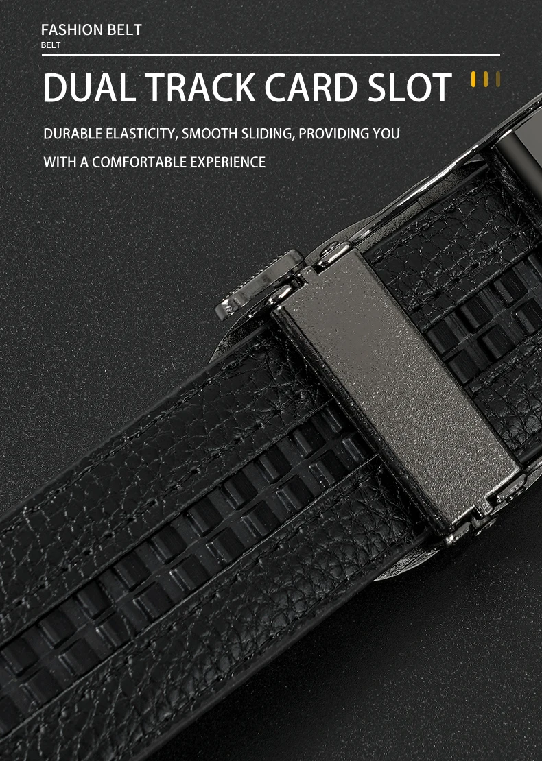 High Quality 3.4cm Leather Men Belt Designer Metal Buckle Business Strap Male Jeans Fashion Accessory