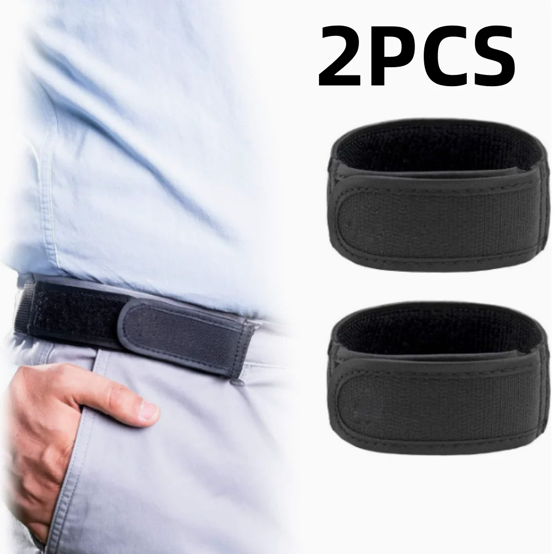 2pc/1pc New Buckle Free Waist Belts Men's Ultra-soft No Buckle Elastic Belts Fashion Comfortable  Belt Loop Buckle-Free Belt