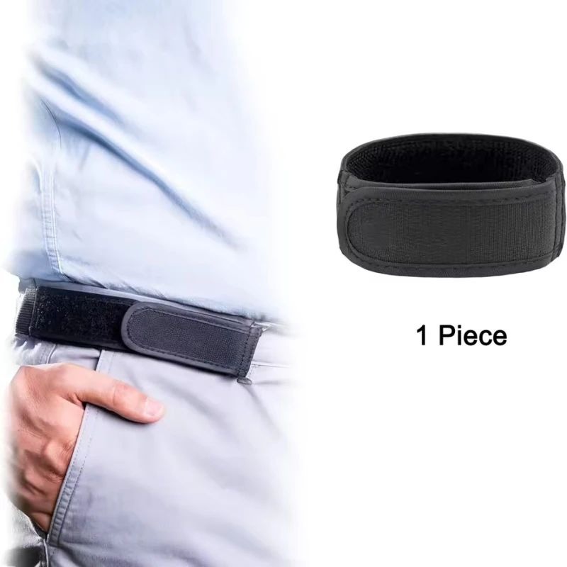 2pc/1pc New Buckle Free Waist Belts Men's Ultra-soft No Buckle Elastic Belts Fashion Comfortable  Belt Loop Buckle-Free Belt