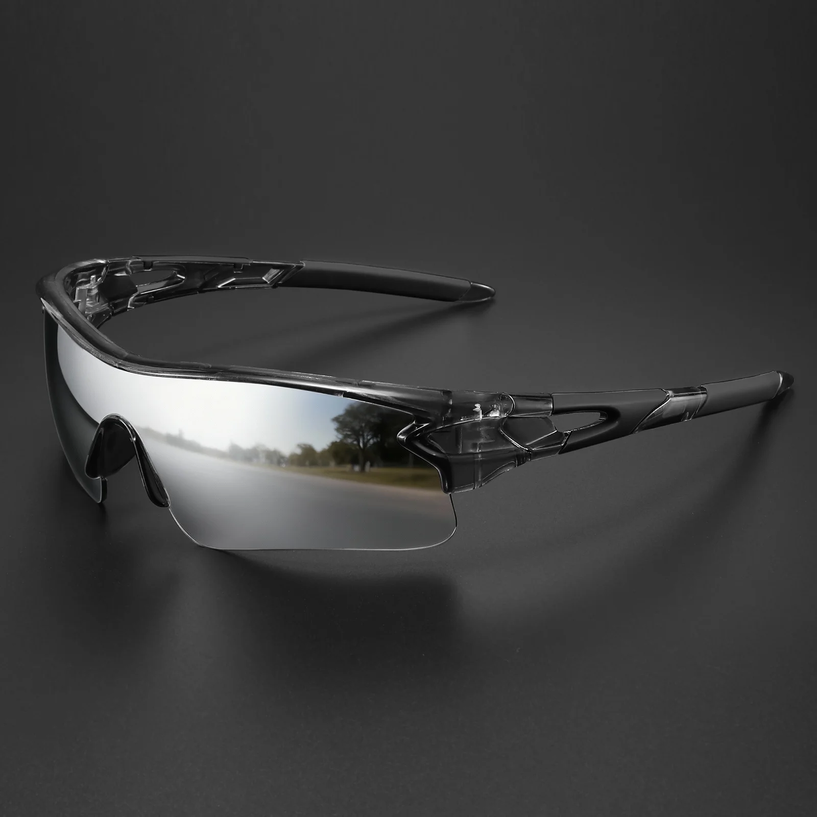 Classic Sports Sunglasses with One-Piece Wraparound UV400 Lens - Unisex Comfort Fit for Cycling, Running, Hiking & Outdoor