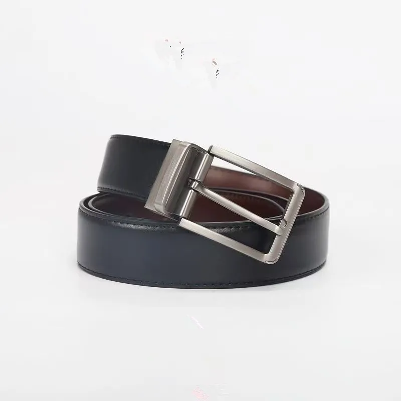 Luxury and Fashionable Men's Leather Belt, Alloy Rotating Business Men Leather Suitable Jeans Belts for Both Men and Women