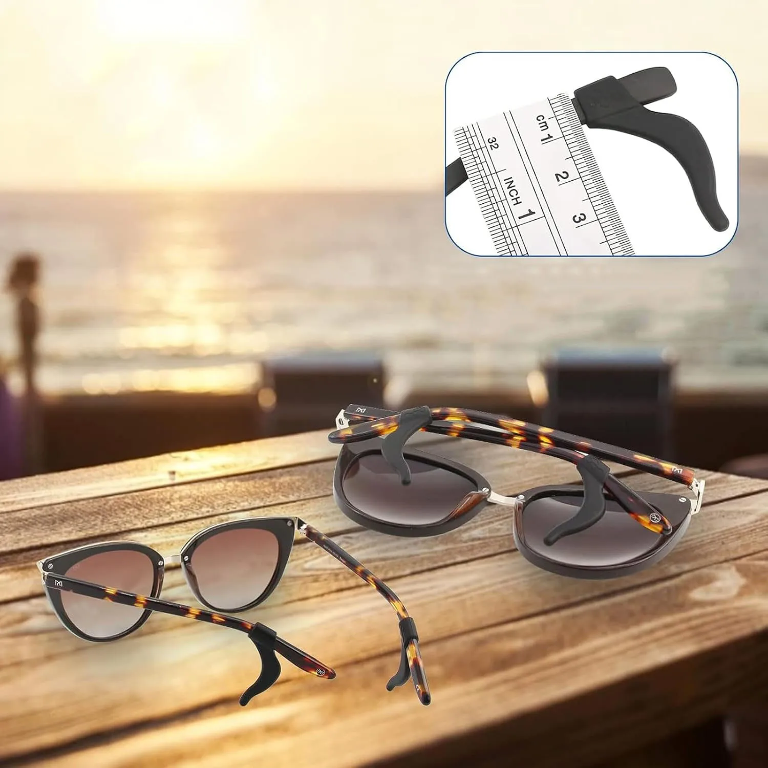 2/40pcs Silicone Ear Hook Anti-slip Glasses Leg Ear Sleeve Bracket Fastener Sunglasses Accessories Grip Anti-fall Eyewear Holder