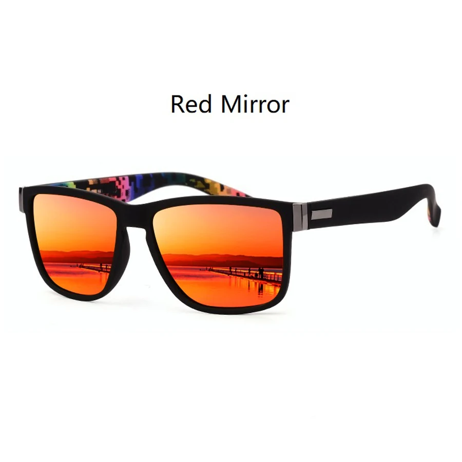 Fashion Classic Square Sunglasses Men Women Driving Fishing Colorful Trendy Lightweight Outdoor Goggles