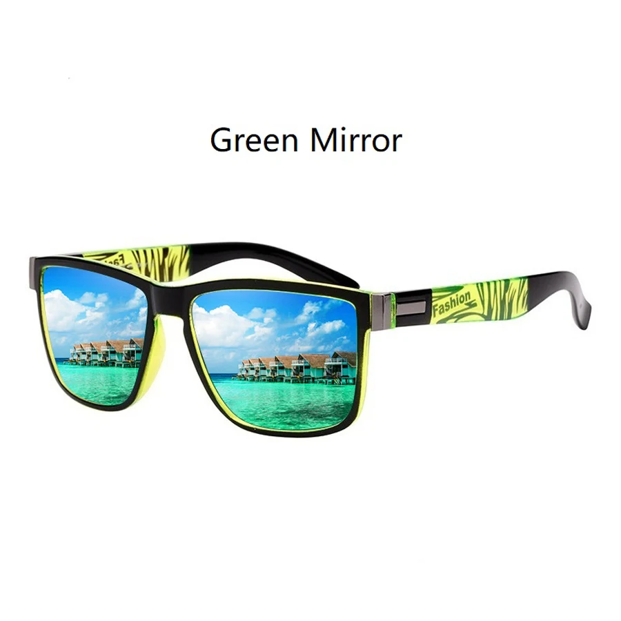 Fashion Classic Square Sunglasses Men Women Driving Fishing Colorful Trendy Lightweight Outdoor Goggles