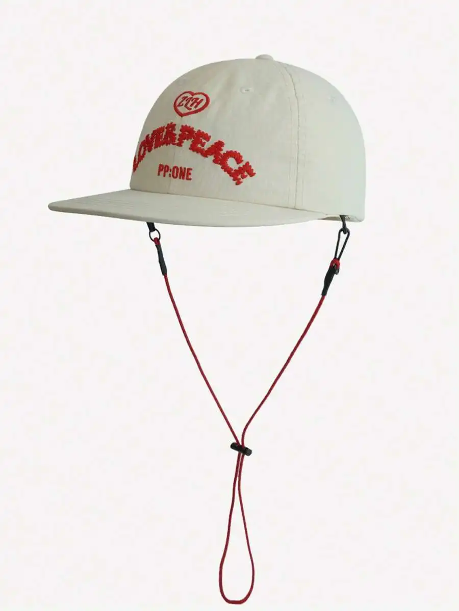 Unisex Quick-Dry Drawstring Baseball Cap, Thin Brim Street Brand Snapback Hat, Versatile Hip-Hop Cap,Summer,Beach
