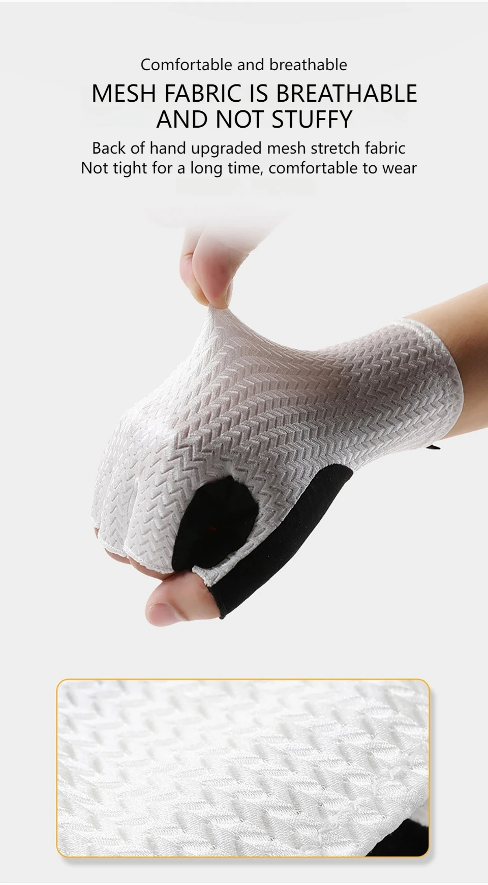 GTUBIKE Short Cycling Gloves Fingerless Gloves Anti-slip Bicycle Lycra Fabric Half Finger Mitten for Mtb Road Bike Sports Racing