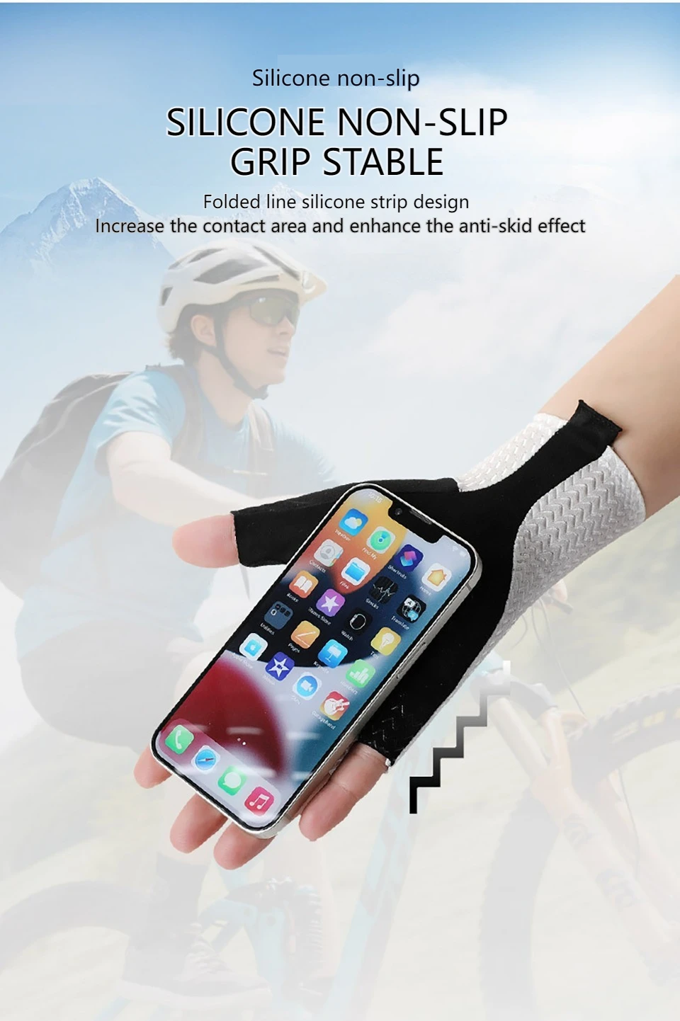 GTUBIKE Short Cycling Gloves Fingerless Gloves Anti-slip Bicycle Lycra Fabric Half Finger Mitten for Mtb Road Bike Sports Racing