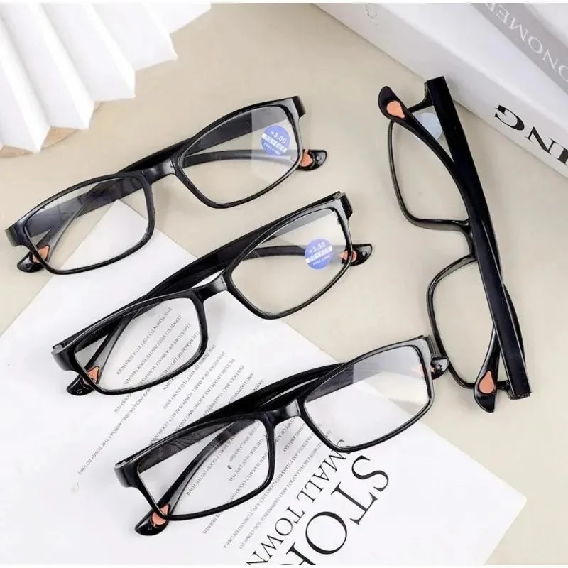 1/8 Pcs Lightweight Anti Blue Ray Reading Glasses Unisex Square Frame Presbyopic Glasses Anti Fatigue Reading Eyewear For Elders