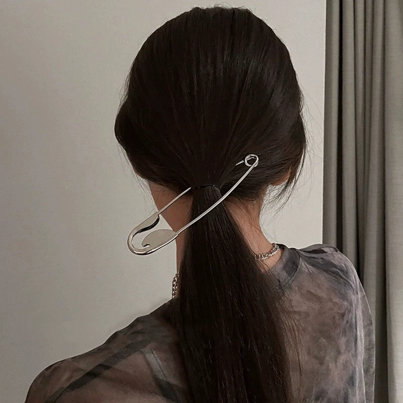 Simple Big Size Brooch Pin Women Hair Clip Brooch Buckles Jeans Fixed Suit Clothing Waist Clip Lady Waist Tighting Pins Jewelry