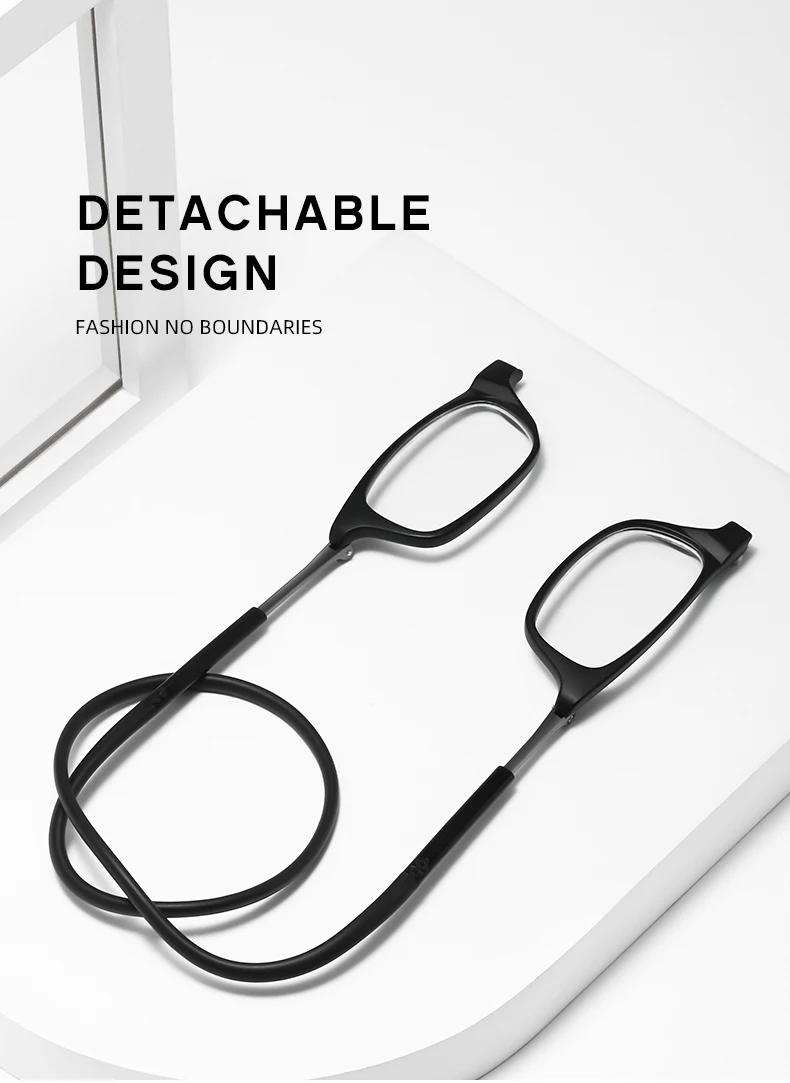New Folding Neck Hanging Presbyopia Glasses Hd Resin Fashion Magic Magnet Presbyopia Glasses Presbyopic Eyeglasses