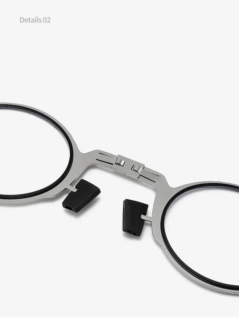 Portable Folding HD Reading Glasses Retro Round Ultra Light Eyeglasses for Men Women