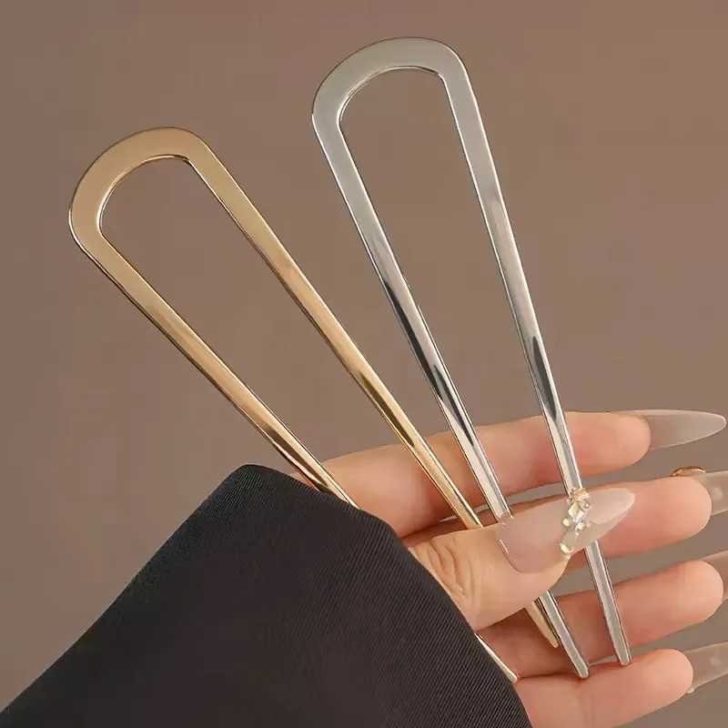 New Simple U Shaped Hairpin Metal Hair Sticks U French Hair Clips Pins Fashionable Hair Jewelry Accessories for Women Wholesale